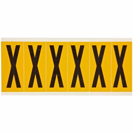 Brady 1550-X etichetta autoadesiva Rettangolo Permanente Nero, Giallo 6 pz (044078)