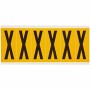 Brady 1550-X etichetta autoadesiva Rettangolo Permanente Nero, Giallo 6 pz (044078)