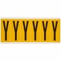 Brady 1550-Y etichetta autoadesiva Rettangolo Permanente Nero, Giallo 6 pz (044079)