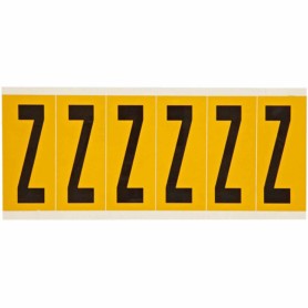 Brady 1550-Z etichetta autoadesiva Rettangolo Permanente Nero, Giallo 6 pz (044080)