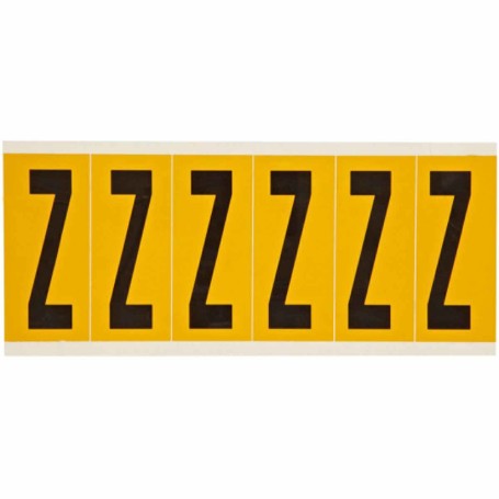Brady 1550-Z etichetta autoadesiva Rettangolo Permanente Nero, Giallo 6 pz (044080)
