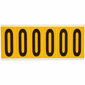 Brady 1550-0 etichetta autoadesiva Rettangolo Permanente Nero, Giallo 6 pz (044045)