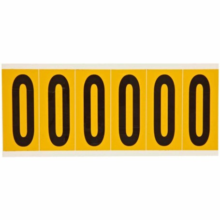 Brady 1550-0 etichetta autoadesiva Rettangolo Permanente Nero, Giallo 6 pz (044045)