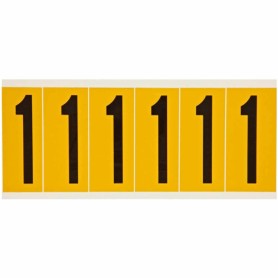 Brady 1550-1 etichetta autoadesiva Rettangolo Permanente Nero, Giallo 6 pz (044046)
