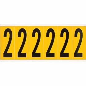 Brady 1550-2 etichetta autoadesiva Rettangolo Permanente Nero, Giallo 6 pz (044047)