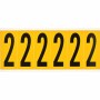 Brady 1550-2 etichetta autoadesiva Rettangolo Permanente Nero, Giallo 6 pz (044047)
