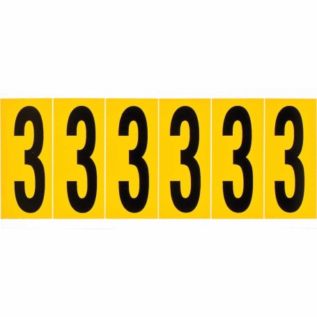 Brady 1550-3 etichetta autoadesiva Rettangolo Permanente Nero, Giallo 6 pz (044048)