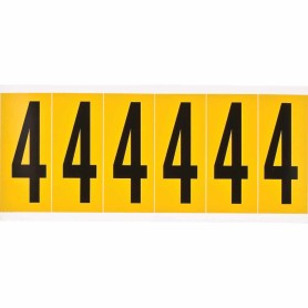 Brady 1550-4 etichetta autoadesiva Rettangolo Permanente Nero, Giallo 6 pz (044049)