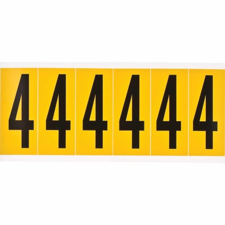 Brady 1550-4 etichetta autoadesiva Rettangolo Permanente Nero, Giallo 6 pz (044049)