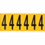 Brady 1550-4 etichetta autoadesiva Rettangolo Permanente Nero, Giallo 6 pz (044049)