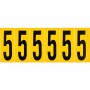Brady 1550-5 etichetta autoadesiva Rettangolo Permanente Nero, Giallo 6 pz (044050)
