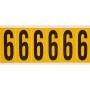 Brady 1550-6 etichetta autoadesiva Rettangolo Permanente Nero, Giallo 6 pz (044051)