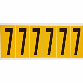Brady 1550-7 etichetta autoadesiva Rettangolo Permanente Nero, Giallo 6 pz (044052)