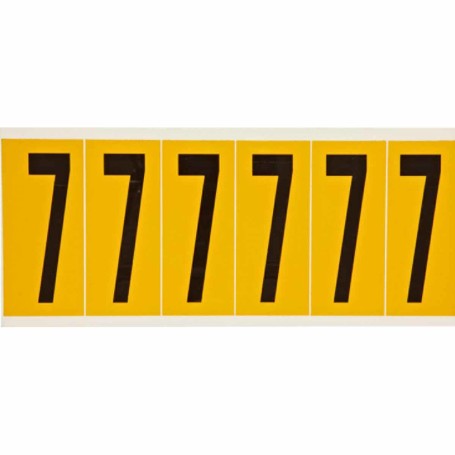 Brady 1550-7 etichetta autoadesiva Rettangolo Permanente Nero, Giallo 6 pz (044052)