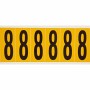 Brady 1550-8 etichetta autoadesiva Rettangolo Permanente Nero, Giallo 6 pz (044053)