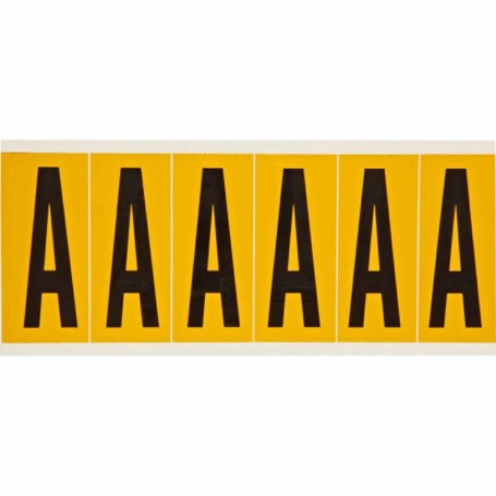 Brady 1550-A etichetta autoadesiva Rettangolo Permanente Nero, Giallo 6 pz (044055)
