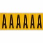 Brady 1550-A etichetta autoadesiva Rettangolo Permanente Nero, Giallo 6 pz (044055)