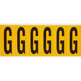 Brady 1550-G etichetta autoadesiva Rettangolo Permanente Nero, Giallo 6 pz (044061)