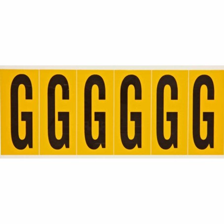 Brady 1550-G etichetta autoadesiva Rettangolo Permanente Nero, Giallo 6 pz (044061)