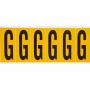 Brady 1550-G etichetta autoadesiva Rettangolo Permanente Nero, Giallo 6 pz (044061)