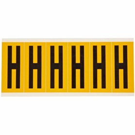 Brady 1550-H etichetta autoadesiva Rettangolo Permanente Nero, Giallo 6 pz (044062)