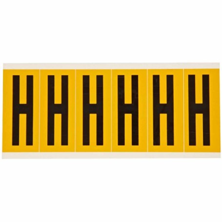 Brady 1550-H etichetta autoadesiva Rettangolo Permanente Nero, Giallo 6 pz (044062)