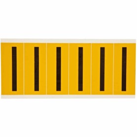 Brady 1550-I etichetta autoadesiva Rettangolo Permanente Nero, Giallo 6 pz (044063)