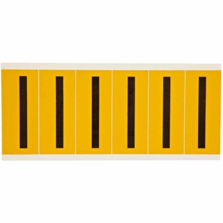 Brady 1550-I etichetta autoadesiva Rettangolo Permanente Nero, Giallo 6 pz (044063)