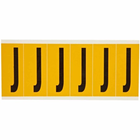 Brady 1550-J etichetta autoadesiva Rettangolo Permanente Nero, Giallo 6 pz (044064)