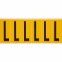 Brady 1550-L etichetta autoadesiva Rettangolo Permanente Nero, Giallo 6 pz (044066)