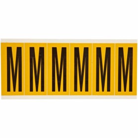 Brady 1550-M etichetta autoadesiva Rettangolo Permanente Nero, Giallo 6 pz (044067)