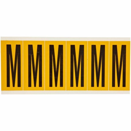 Brady 1550-M etichetta autoadesiva Rettangolo Permanente Nero, Giallo 6 pz (044067)