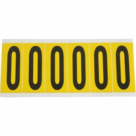 Brady 1550-O etichetta autoadesiva Rettangolo Permanente Nero, Giallo 6 pz (044069)