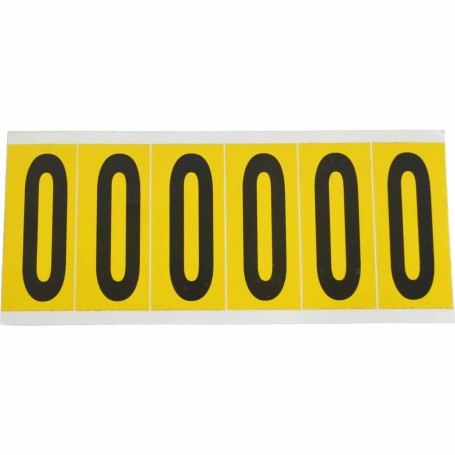 Brady 1550-O etichetta autoadesiva Rettangolo Permanente Nero, Giallo 6 pz (044069)