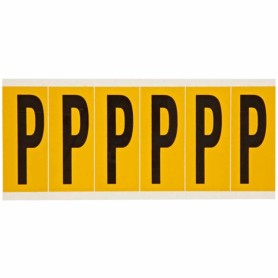 Brady 1550-P etichetta autoadesiva Rettangolo Permanente Nero, Giallo 6 pz (044070)