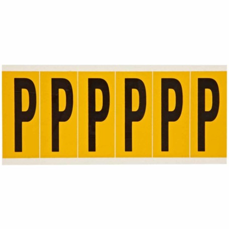 Brady 1550-P etichetta autoadesiva Rettangolo Permanente Nero, Giallo 6 pz (044070)