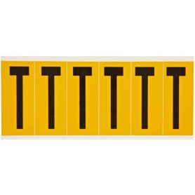 Brady 1550-T etichetta autoadesiva Rettangolo Permanente Nero, Giallo 6 pz (044074)