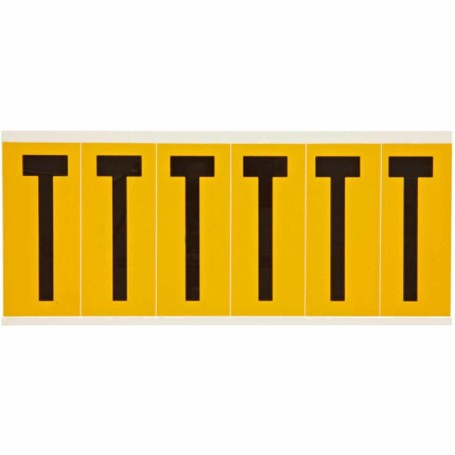 Brady 1550-T etichetta autoadesiva Rettangolo Permanente Nero, Giallo 6 pz (044074)