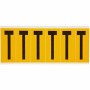 Brady 1550-T etichetta autoadesiva Rettangolo Permanente Nero, Giallo 6 pz (044074)