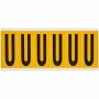 Brady 1550-U etichetta autoadesiva Rettangolo Permanente Nero, Giallo 6 pz (044075)