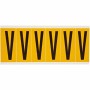 Brady 1550-V etichetta autoadesiva Rettangolo Permanente Nero, Giallo 6 pz (044076)