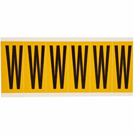Brady 1550-W etichetta autoadesiva Rettangolo Permanente Nero, Giallo 6 pz (044077)