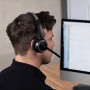 Lindy L118 Auricolare Cablato A Padiglione Ufficio USB tipo-C Bluetooth Base di ricarica Nero (20450)