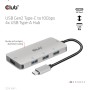 CLUB3D CSV-1547 hub di interfaccia USB 3.2 Gen 2 (3.1 Gen 2) Type-C 10000 Mbit/s Nero, Argento