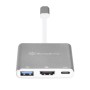Silverstone SST-EP08C replicatore di porte e docking station per laptop USB 3.2 Gen 1 (3.1 Gen 1) Type-C Antracite
