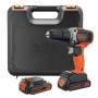 Black & Decker BCD003C2K-QW trapano 1400 Giri/min Senza chiave Nero, Rosso