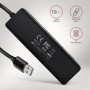 Axagon HUE-C1A hub di interfaccia USB 3.2 Gen 1 (3.1 Gen 1) Type-A 5000 Mbit/s Nero