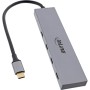 InLine USB 3.2 Gen.2 Hub (10Gb/s), 4 porte USB-C, OTG, custodia in allumi (35392B)