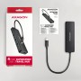 Axagon HUE-C1C hub di interfaccia USB 3.2 Gen 1 (3.1 Gen 1) Type-C 5000 Mbit/s Nero