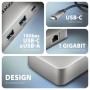 Axagon HUB USB HMC-CUB83X2, USB 10Gbps hub, 2x USB-A, USB-C, HDMI & DP 4k/144Hz, RJ-45 GLAN, PD 100W, kabel USB-C 15cm Cablato U